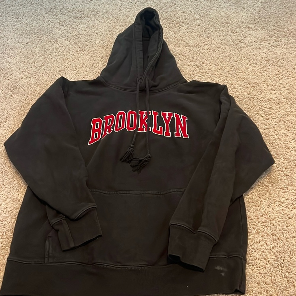 Brandy Melville black Brooklyn Hoodie